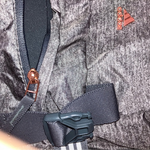 Adidas Purple-Gray and Rose Gold YOLA Fold Over Women’s Backpack - Picture 3 of 7